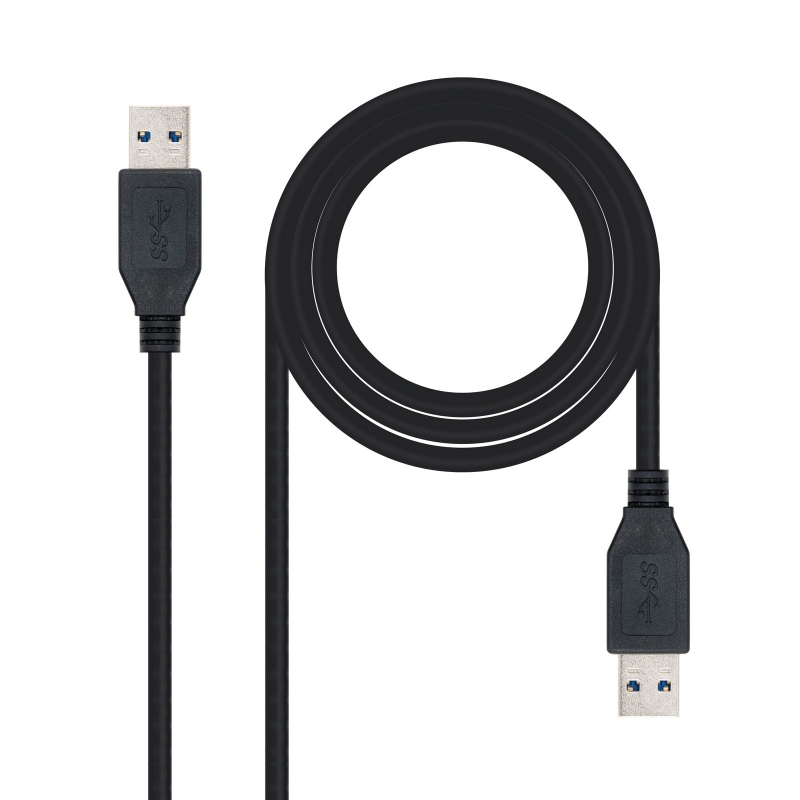Nanocable Cable Usb 3.0, Tipo A/M-A/M, Negro, 1M