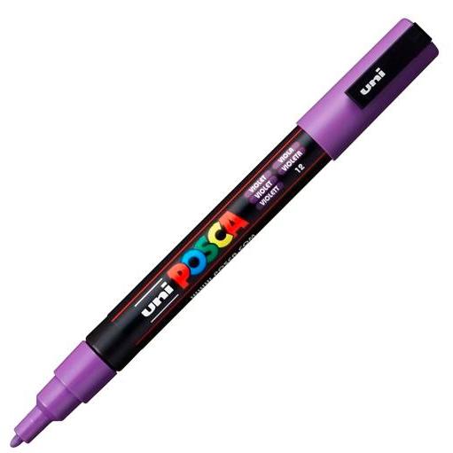 Posca Marcador  Pc-3M Punta Cónica 0,9 - 1,3 Mm Violeta