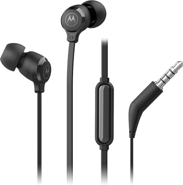 Motorola Earbuds 3-S Auriculares Con Microfono - Conexion Jack 3.5Mm - Color Negro