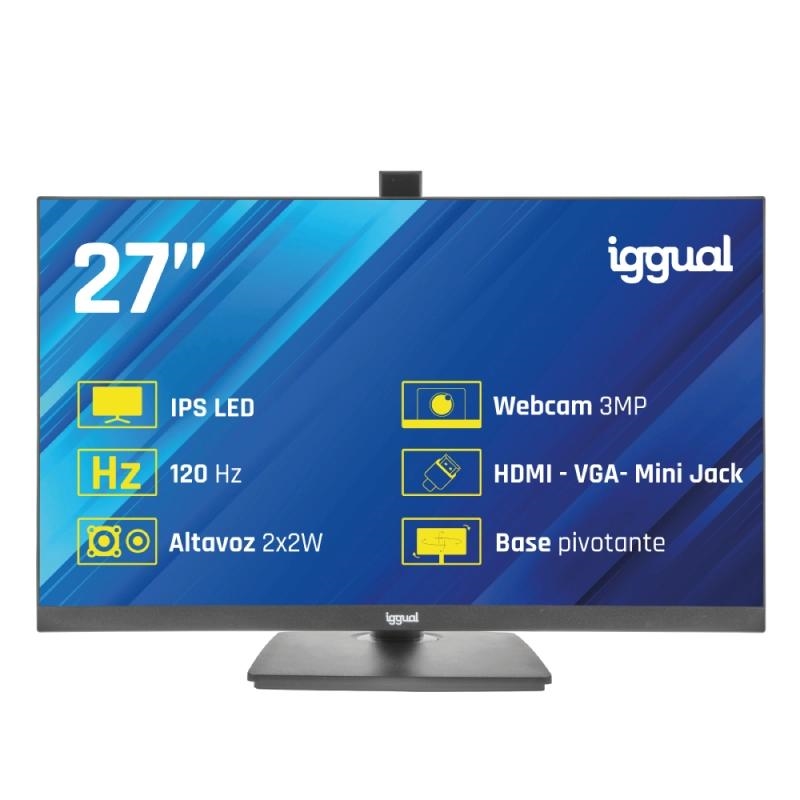 Iggual Monitor 27" 120Hz 1Ms Hdmi Vga Mm Aa Webcam