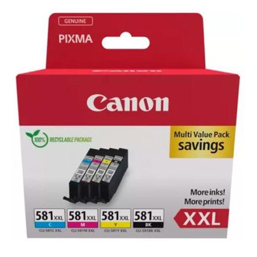Canon Tinta Ecopack Bk +C/M/Y - Pixma Ts 6251/6350/6351/705/8252/8350/8351/8352/9550/9551- Cli 581Xxl