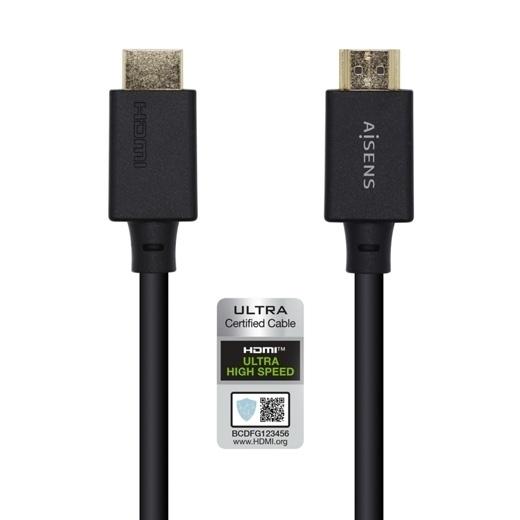 Aisens Cable Hdmi V2.1 Premium Alta Velocidad Hec 8K@60Hz 48Gbps A/M - A/M Negro 3,0M