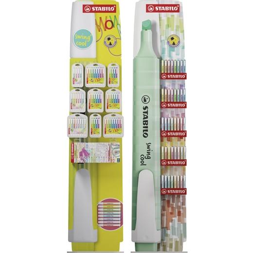 Stabilo Marcadores Fluorescentes Swing Cool / Pastel / Naturecolors Expositor Wow 300 Ud Individuales + 60 Estuches