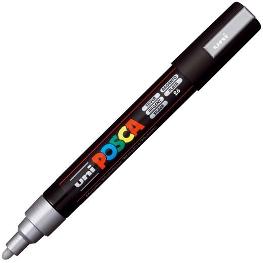 Posca Marcador  Pc-5M No Permanente Punta Forma De Bala 1,8 - 2,5 Mm Plata