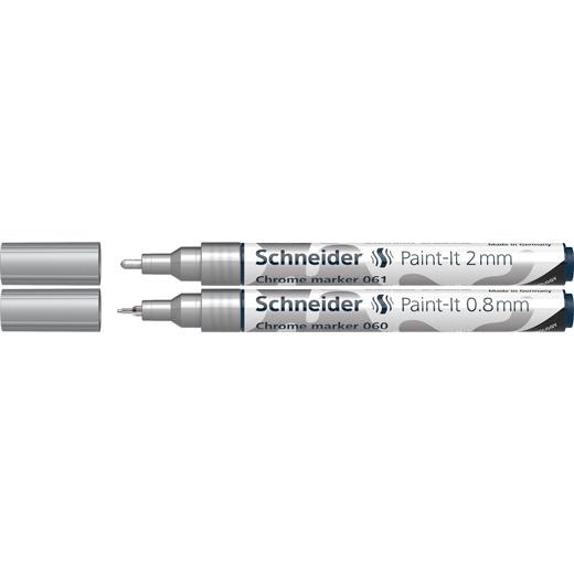 Schneider Rotulador Metálico Cromado Paint-It 2 Chrome Puntas De 0.8Mm/2Mm Estuche 2 Ud