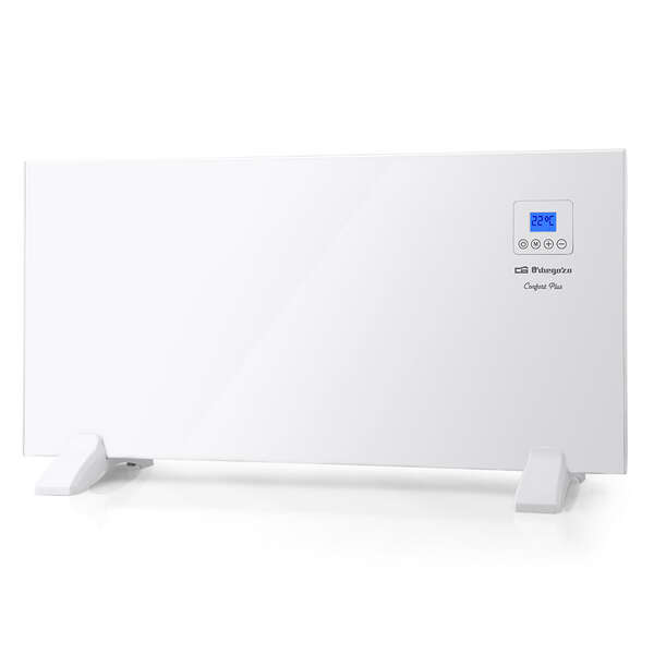 Orbegozo Reh 1500 A Panel Radiante Blanco Slim - Pantalla Lcd - Control Tactil - Programador Semanal - Proteccion Sobrecalentamiento - Soporte Pie/Pared Confort Y Eficiencia En Tu Hogar