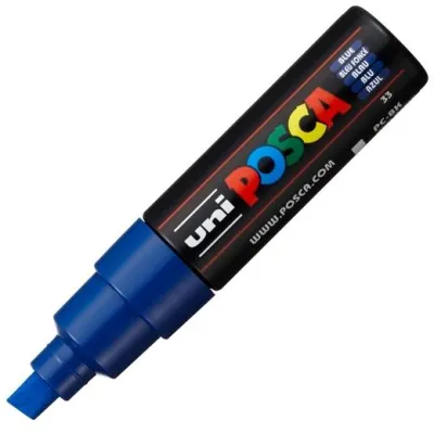 Posca Marcador  Pc-8K No Permanente Punta Biselada 8.0Mm Azul
