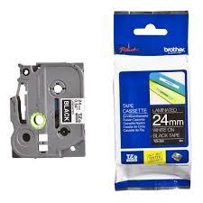 Brother Cinta Rotuladora Laminada Texto Blanco Sobre Negro - 24Mmx8M