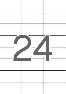 Apli Pack De 600 Etiquetas 70X37Mm  - 25 Hojas Por 24 Etiquetas - Adhesivo Permanente - Cantos Rectos - Color Blanco