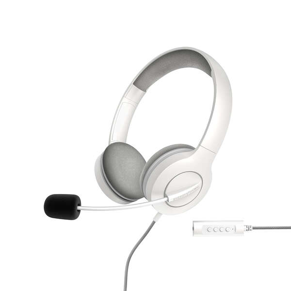 Energy Sistem Auriculares Office 3 - Usb Y 3.5Mm Plug - Control De Volumen Y Silencio - Brazo Retractil Microfono - Color Blanco