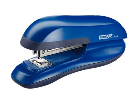 Rapid F16 Grapadora De Sobremesa - Hasta 30 Hojas - Grapado Abierto, Cerrado Y Clavado - Color Azul
