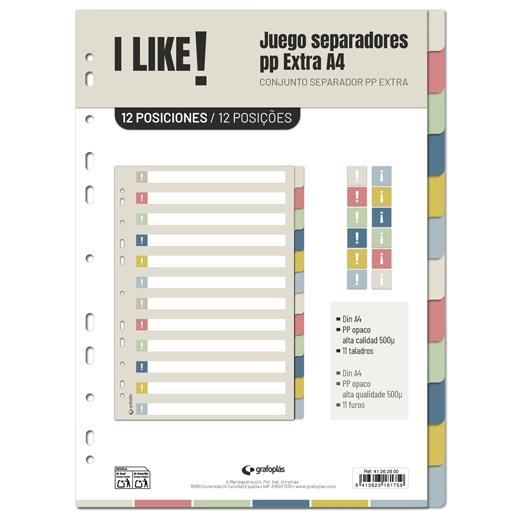 Grafoplás Separadores 12 Posiciones A4 11 Taladros Pp I Like 3