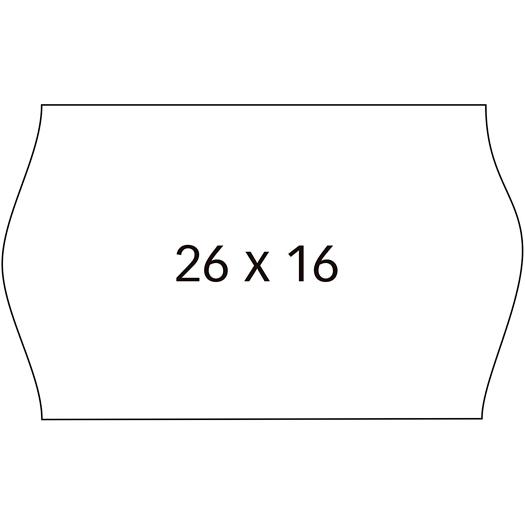 Apli Etiquetas Para Etiquetadora De Precios 26X16Mm C/Sinusoidal 6 Rollos De 1000 Blanco