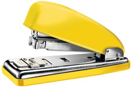 Petrus 226 Wow Grapadora Metalica + Caja De 200 Grapas - Hasta 30 Hojas - Grapado Cerrado, Abierto Y Clavado - Color Amarillo