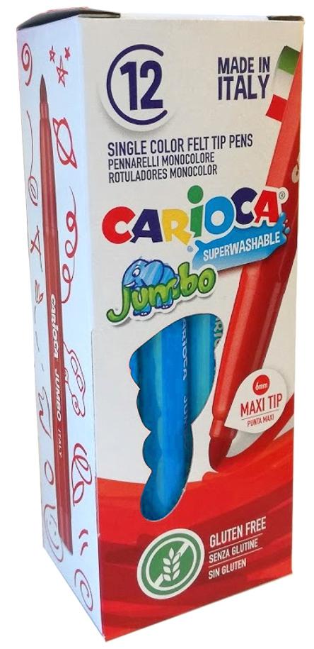Carioca Rotulador Jumbo Punta Maxi Azul Claro Caja 12Ud