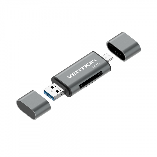 Vention Lector De Tarjetas Externo Usb 3.0 - Color Gris