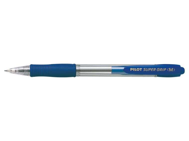 Pilot Boligrafo De Bola Retractil Supergrip - Punta Redonda 1.0Mm - Trazo 0.27Mm - Tinta De Aceite - Grip Ergonomico - Color Azul