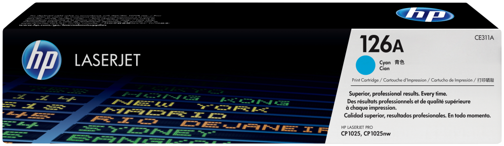 Hp Cartucho De Tóner Original Laserjet 126A Cian