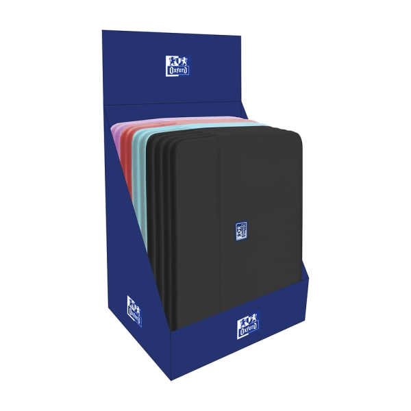 Oxford Young Proof B-Case Expositor Con 10 Fundas Para Portatil Hasta 14" - Compartimento Acolchado - Bolsillo Exterior Con Cremallera - Colores Surtidos