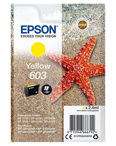Epson Tinta Amarillo Xp-2100, 3100, 4100 / Wf-2830Dwf, 2850Dw - Nº 603