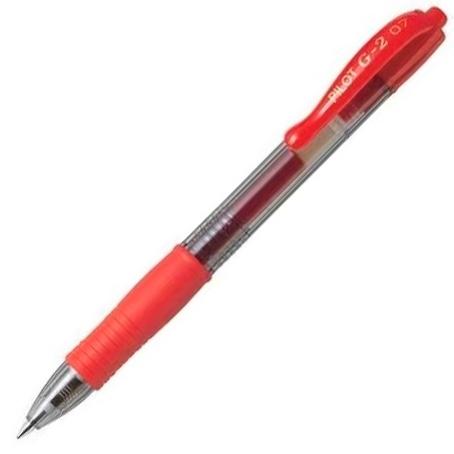 Pilot Bolígrafo Tinta De Gel G-2 0.7 Retráctil Rojo