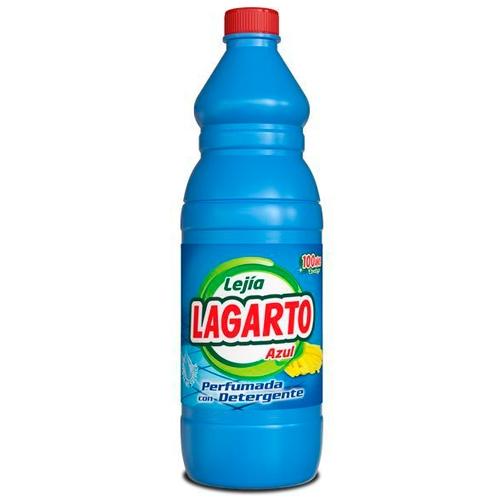 Lagarto Lejía Perfumada Azul Con Detergente Botella 1500Ml