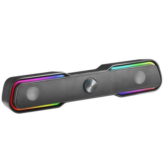 Mars Gaming Msbx Barra De Sonido Bluetooth 10W - Iluminacion Rgb - Control De Volumen - Color Negro