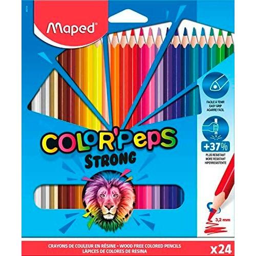 Maped Lápices De Colores Color´peps Strong C/Surtidos Estuche 24 Ud