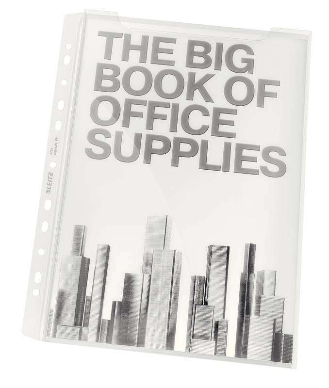 Leitz Pack De 5 Fundas Fuelle Premium Expansible Polipropileno A4 18Micras - Gran Capacidad De Hasta 200 Hojas A4 - Transparente