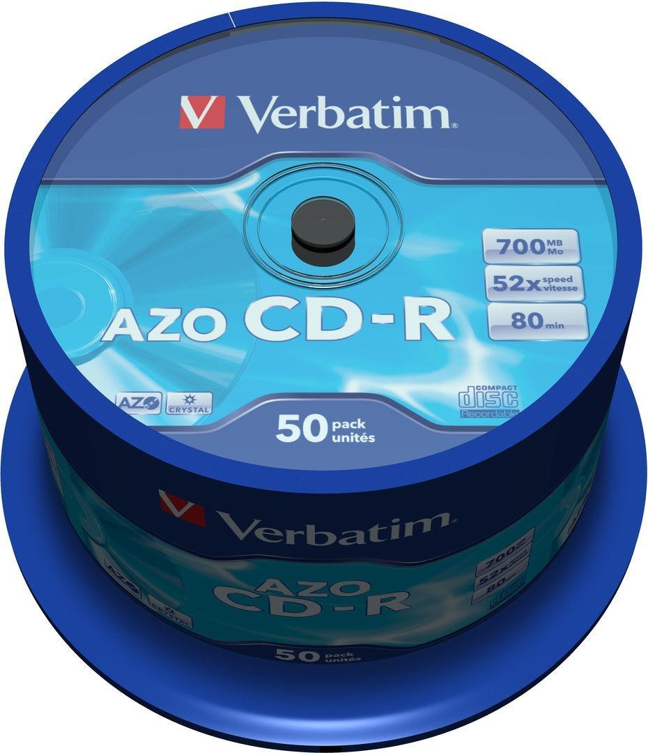 Verbatim Cd-R Azo, 700Mb, 52X, 50 Pack Spindle, Superficie Crystal
