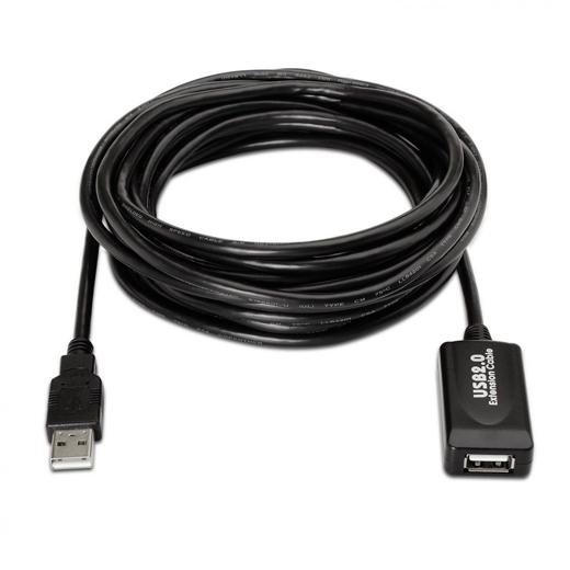 Aisens Cable Extensión Usb 2.0 Prolongador Con Amplificador, Tipo A Macho A Tipo A Hembra, 10 Metros