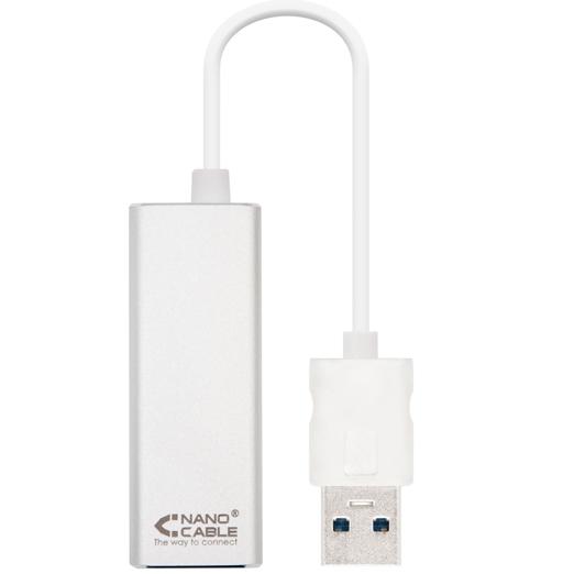 Nanocable Conversor Usb 3.0 A Ethernet Gigabit 10/100/1000 Mbps Blanco 15Cm