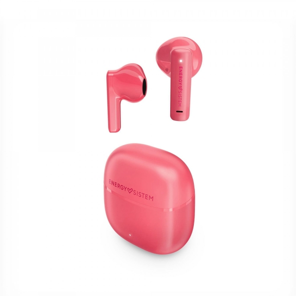 Energy Sistem Streetmusic Auriculares True Wireless - Bluetooth 5.4 - 20H Autonomia - Graves Profundos - Materiales Reciclados - Asistente De Voz Integrado - Color Rojo