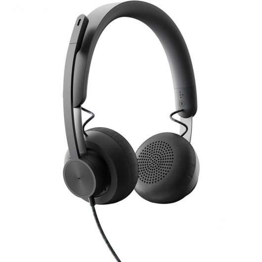 Logitech Zone Wired Ms Teams Auriculares Con Microfono Plegable Usb-C - Diadema Ajustable - Almohadillas Acolchadas - Controles En Cable - Cable Trenzado De 1.90M - Color Negro