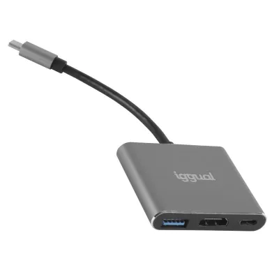 Iggual Hub Tipo C 3 En 1 Hdmi Usb3.0 Pd100W
