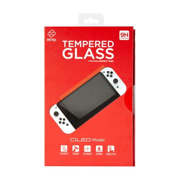 Fr-Tec Cristal Templado Switch Oled - Protector De Pantalla Transparente - Anti-Arañazos Y Anti-Roturas - Sensible Al Tacto - Modelo Oled - Color Transparente