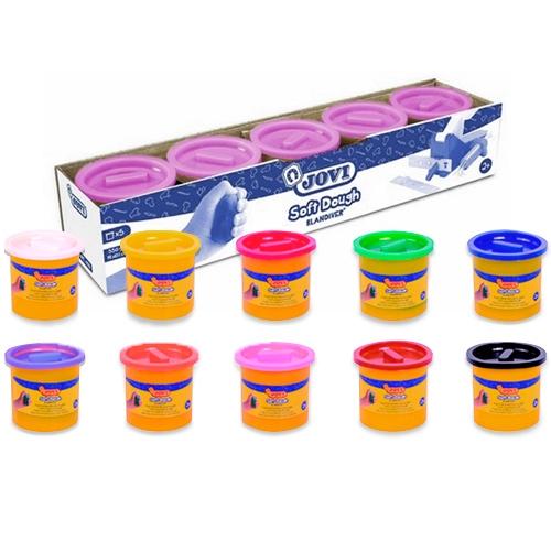 Jovi Plastilina Soft Dough Blandiver Bote 110Gr Marrón Estuche 5 Ud