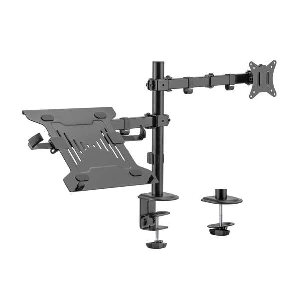Aisens Soporte De Mesa Giratorio E Inclinable Para Portatil Y Monitor/Tv 9Kg De 17-32" - Color Negro