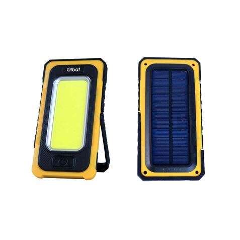 Elbat Linterna Led Solar Recargable - Gancho E Iman - Cob 10W 800Lm - Color Negro