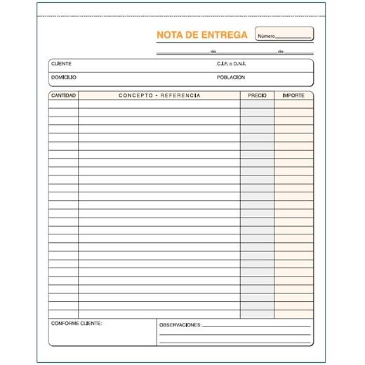 Loan Talonario Entregas Holandesa 21X26Cm Duplicado Autocopia