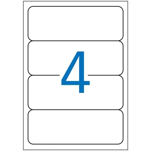 Apli Etiquetas Adhesivas 190X61Mm Inkjet/Láser C/Romos 4 X 10H Blanco