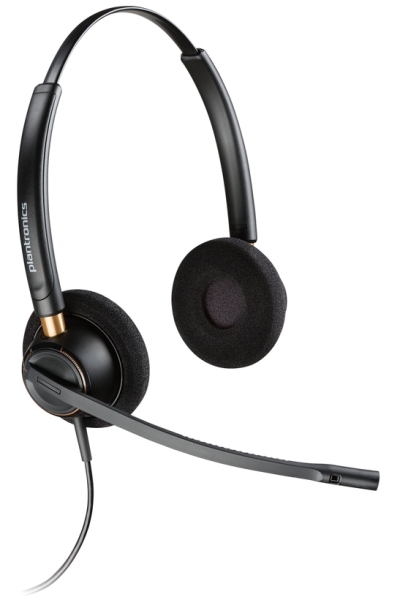 Hp Poly Encorepro 520 Auriculares Con Microfono - Conexion Qd - Cancelacion De Ruido - Almohadillas Acolchadas - Color Negro