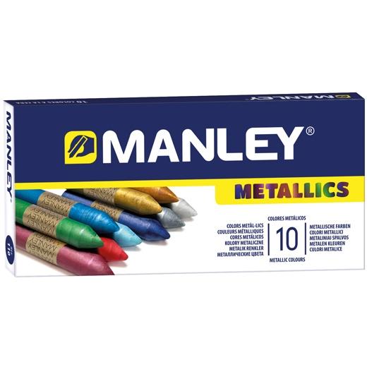 Manley Ceras Metallics C/Surtidos Estuche 10 Ud