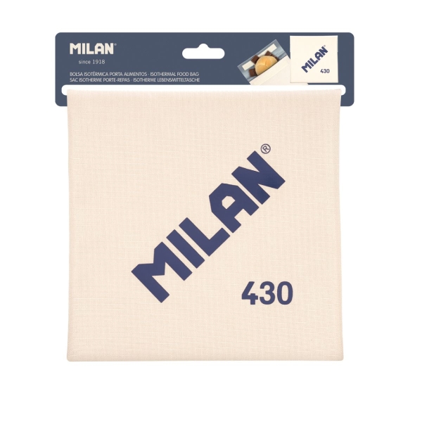 Milan Coleccion 430 Bolsa Isotermica Porta Alimentos 0.3L - Forro Interior Isotermico - Color Beige