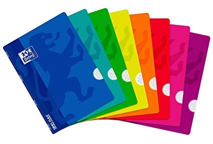 Oxford Libreta Grapada Openflex 48H A4 4X4Mm Tapa De Plástico C/Surtidos