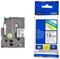 Brother Cinta Rotuladora Laminada Texto Negro Sobre Blanco - 18Mmx8M