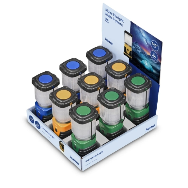 Hama L250 Linternas Led - Bateria - 250 Lumenes - Gancho Plegable - Autonomia Hasta 15H - 6.1X14.3X6.1Cm - Colores Surtidos