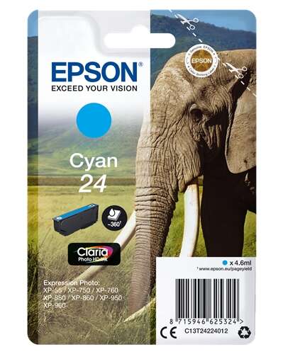 Epson T2422 (24) Cyan Cartucho De Tinta Original - C13T24224012