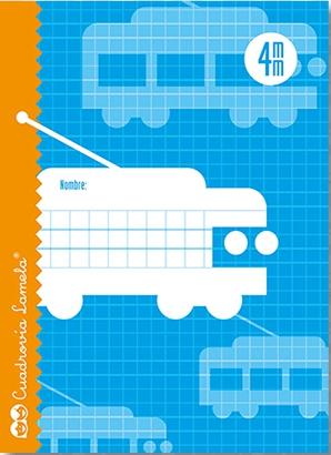 Lamela Libreta Grapada 16H 4º 70Gr Cuadrovía 4Mm C/Margen Cubierta Básica