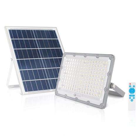 Elbat Foco Solar Led 100W - 2700Lm - Luz Fria 6500K - Autonomia Hasta 2 Dias - Control Remoto - Ip67